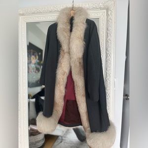 Beautiful Fur/ Wool Coat, Vintage (one size/ small/ medium)